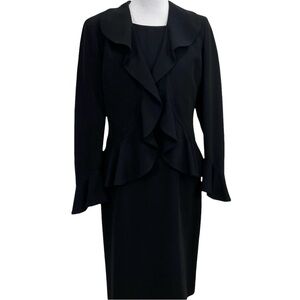 Anne Klein Black Dress And Jacket 
Size 8
